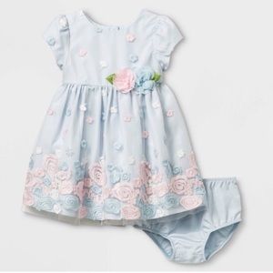 MIA & MIMI Floral Blue & Pink Dress 24M